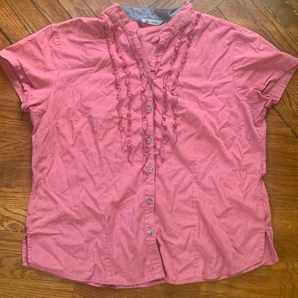 Cowgirl Cottagecore Western Ruffle Gingham Coquette Short Sleeve Button Up Shirt